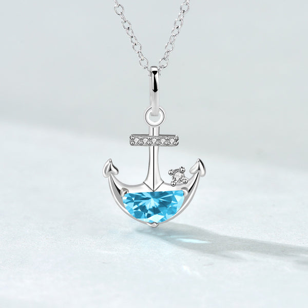 Rudder Anchor Matching Couple Necklace