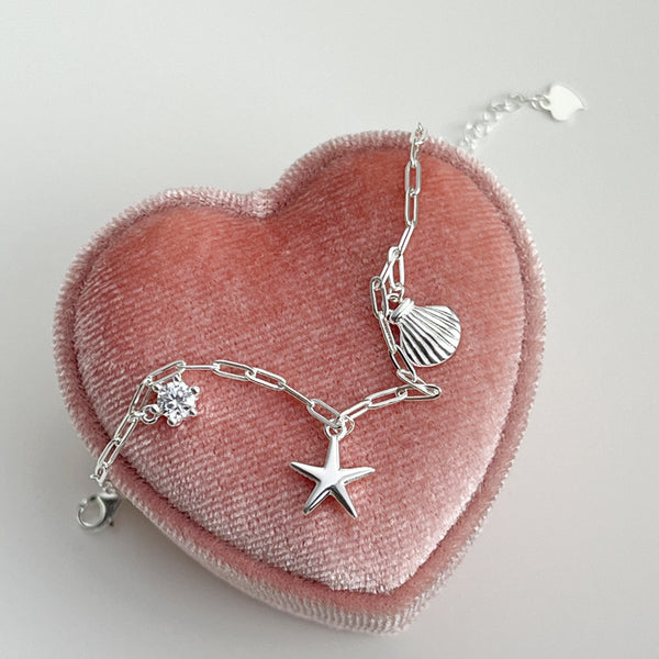 Seashell Starfish Charm Bracelet