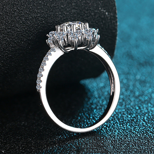 Moissanite Flower Wedding Ring