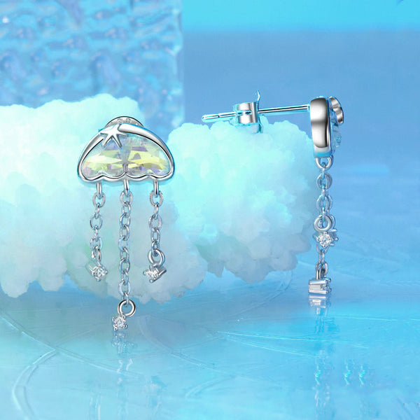 Dainty Glass Jellyfish Earring