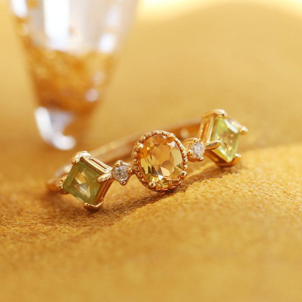 Gold Vintage Topaz Stacking Ring