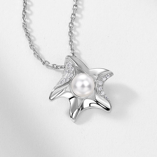 Pearl Starfish Pendant Necklace