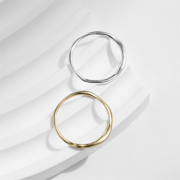 Minimalist Infinity Wave Stacking Ring