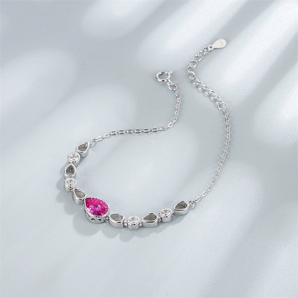 Dainty Teardrop Charm Bracelet