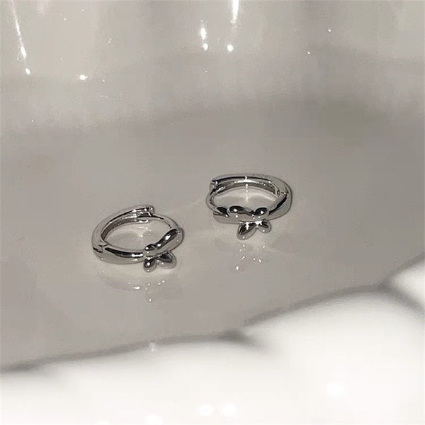 Dainty Butterfly Hoop Earrings