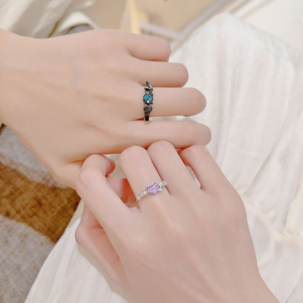 Angel Devil Couple Matching Ring