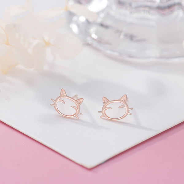 Cute Cat Stud Earrings