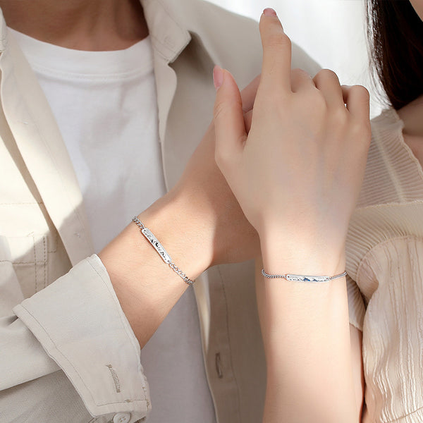 Mountain Ocean Matching Couple Bracelet