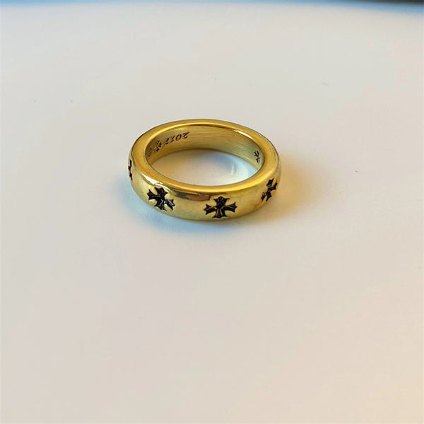 Vintage Cross Couple Band Ring