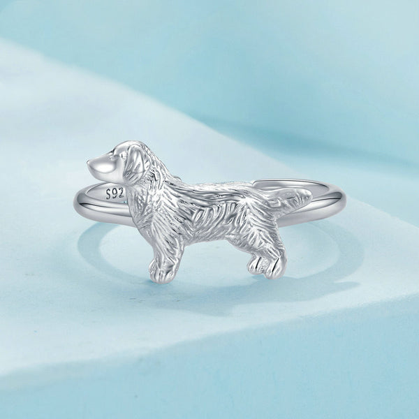 Golden Retriever Dog Stacking Band Ring