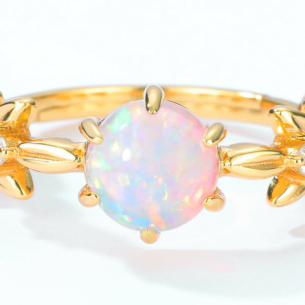 Dainty Six-Prong Opal Ring