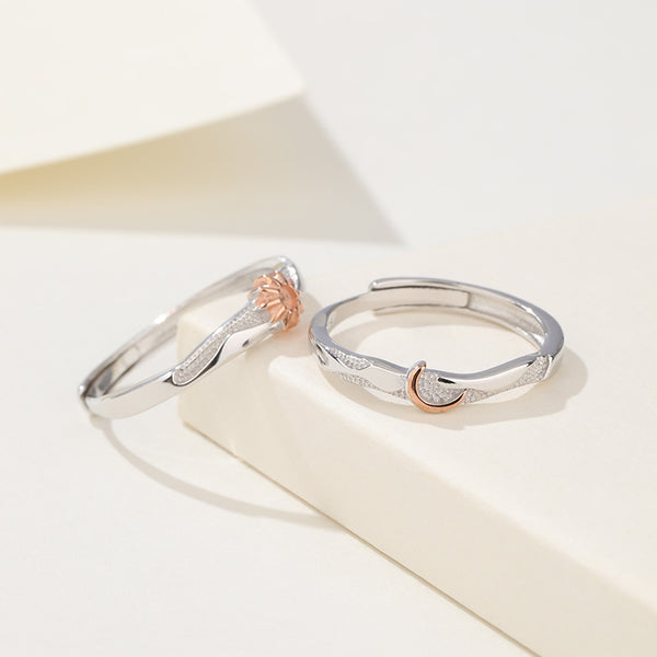 Sun Moon Couple Matching Ring