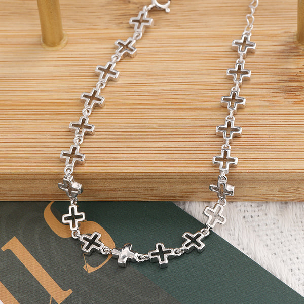 Dainty Cross Charm Bracelet