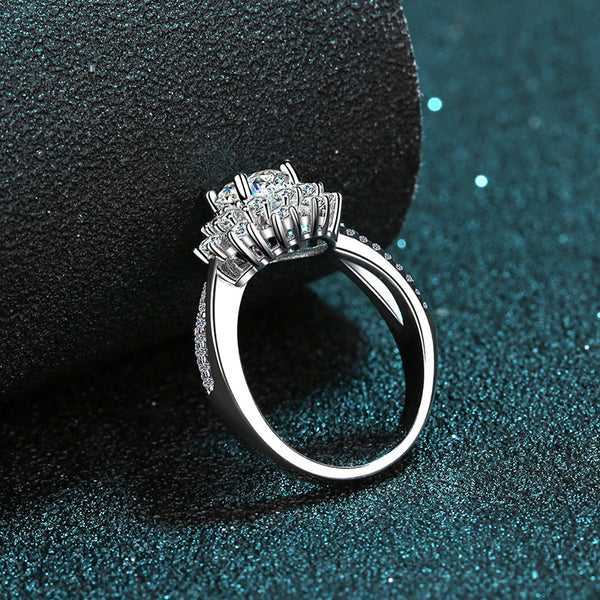 Moissanite Sunflower Wedding Ring