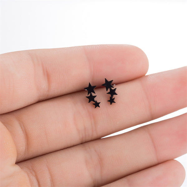 Triple Star Stud Earrings