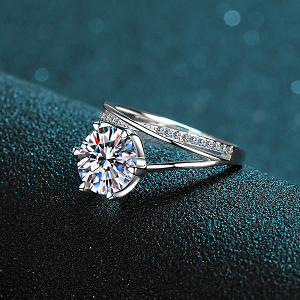 Six-Prong Moissanite Wedding Ring