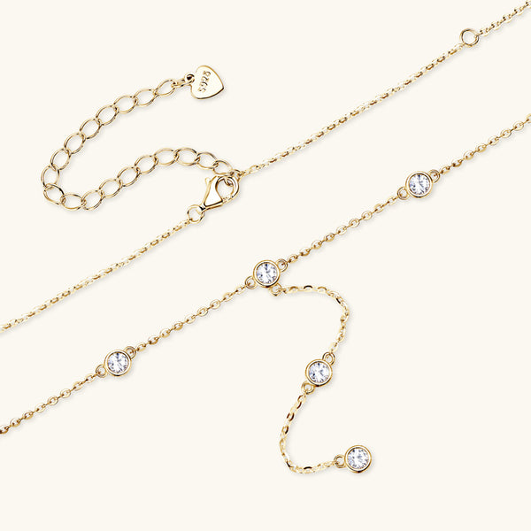 Dainty Moissanite Drop Necklace