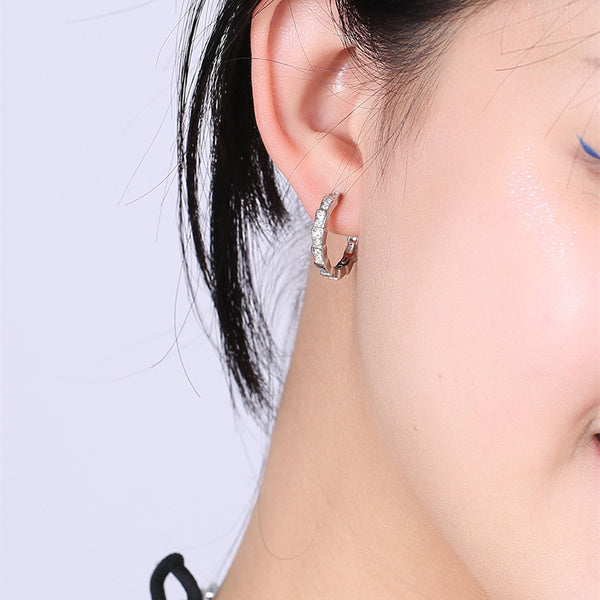 Snake Scale Hoop Earrings