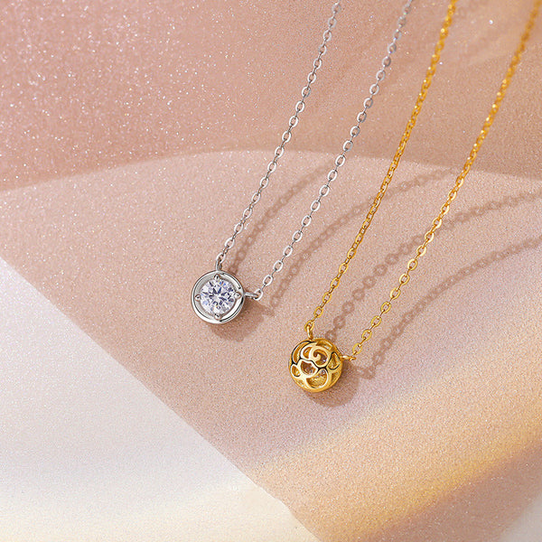 Solitaire Bubble Pendant Necklace