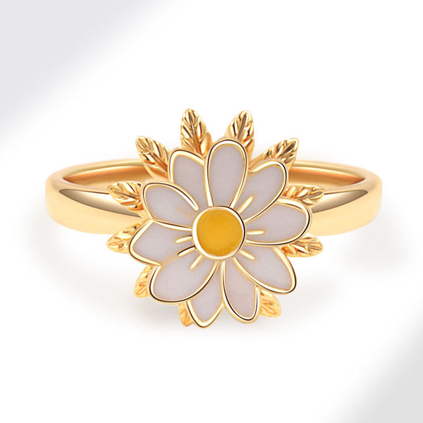 Daisy Flower Anxiety Fidget Spinner Ring