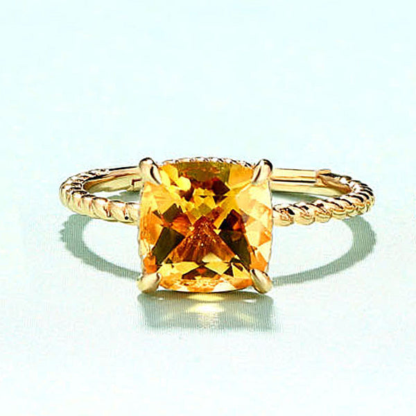 Rose Cut Topaz Stacking Ring