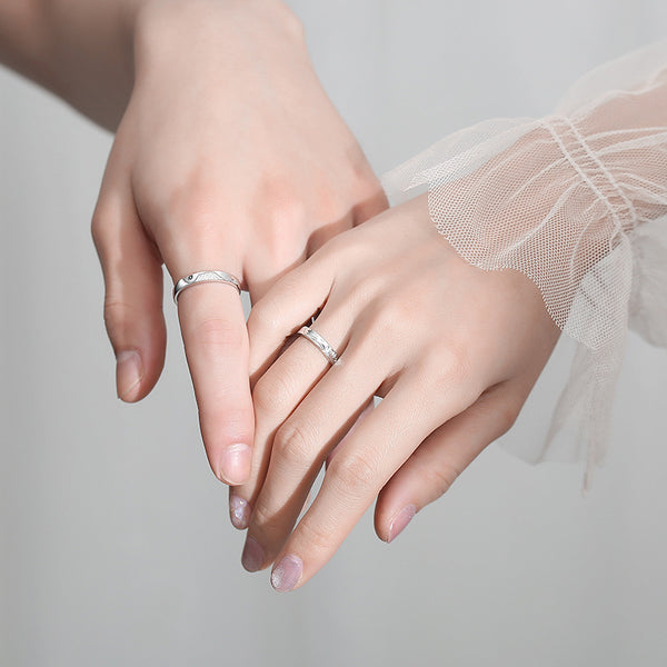 Mountain Ocean Couple Matching Ring