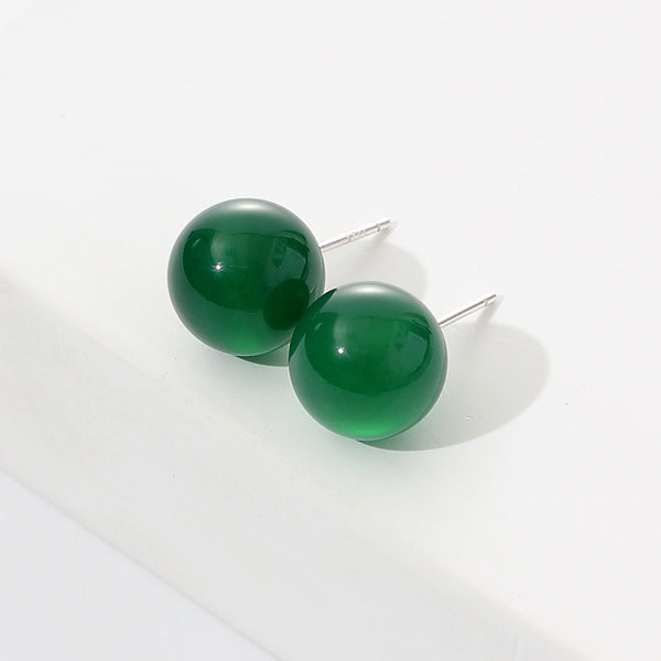 Round Ball Stud Earrings