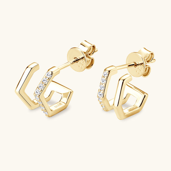 Musical Note Moissanite Stud Earrings