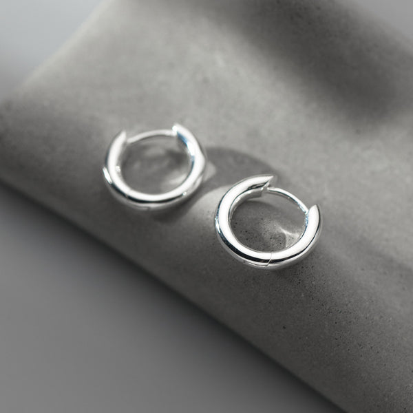 Silver Minimalist Hoop Earrings