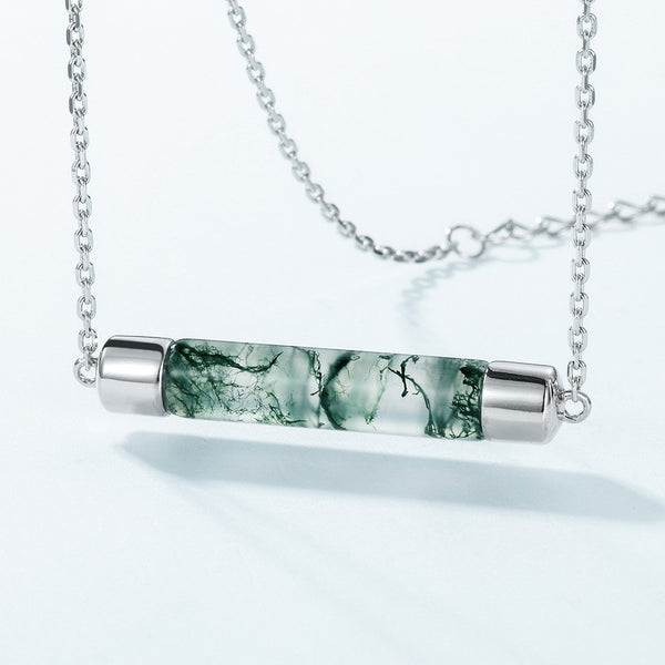 Moss Agate Pendant Necklace