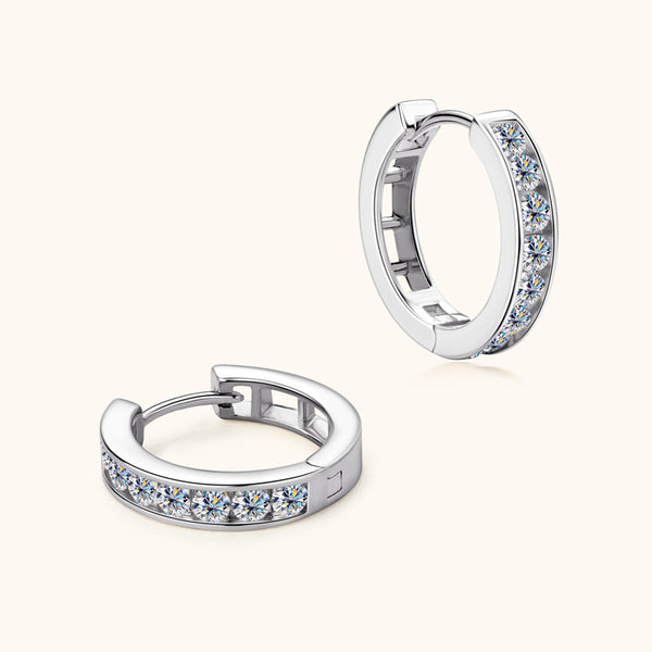 Moissanite Wedding Hoop Earrings