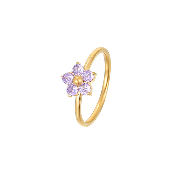 Dainty Flower Band Ring