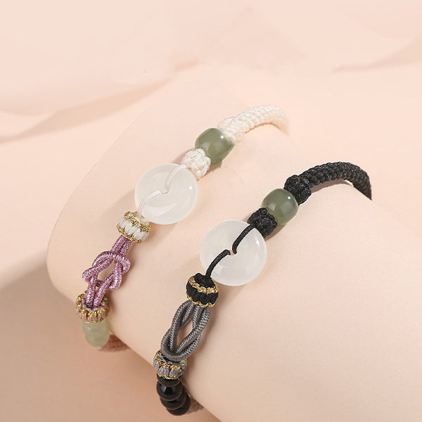 Braided Agate Jade Couple Bracelet