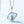 Blue Topaz Planet Pendant Necklace