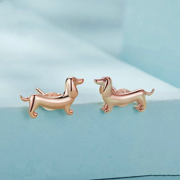 Dachshund Dog Stud Earrings