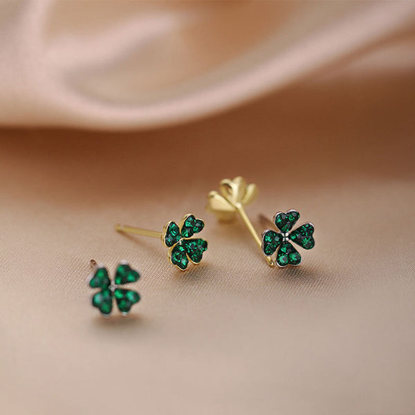 Four Leaf Clover Stud Earrings