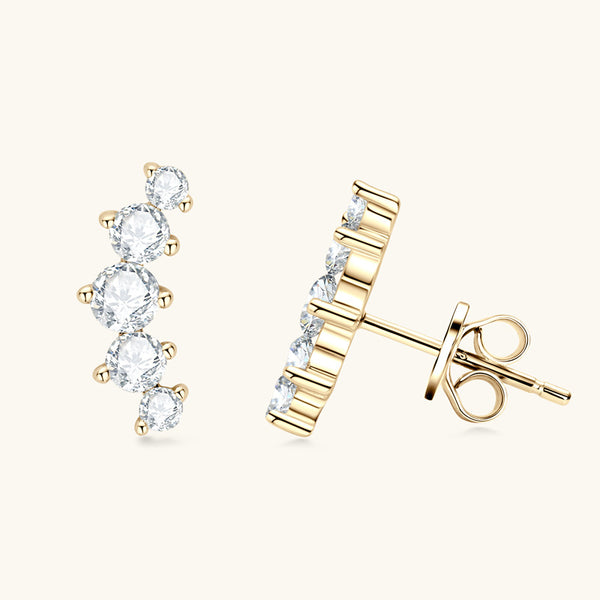 Smile Moissanite Stud Earrings