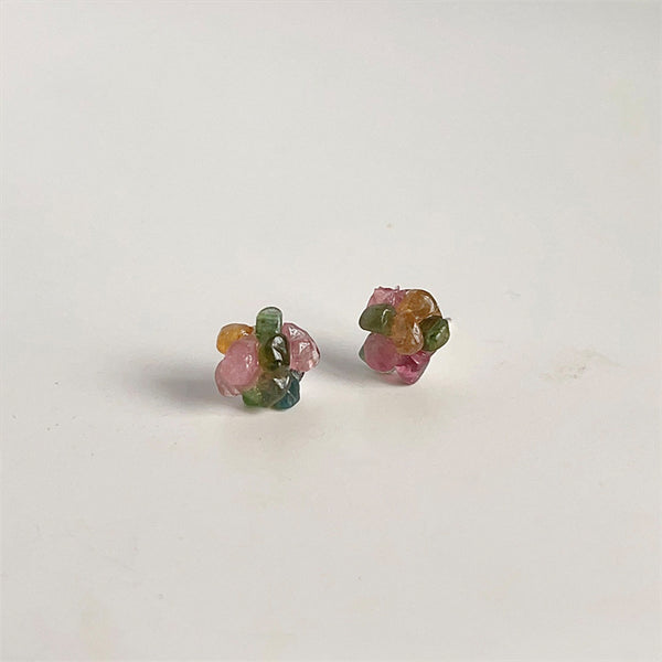 Natural Tourmaline Stud Earrings