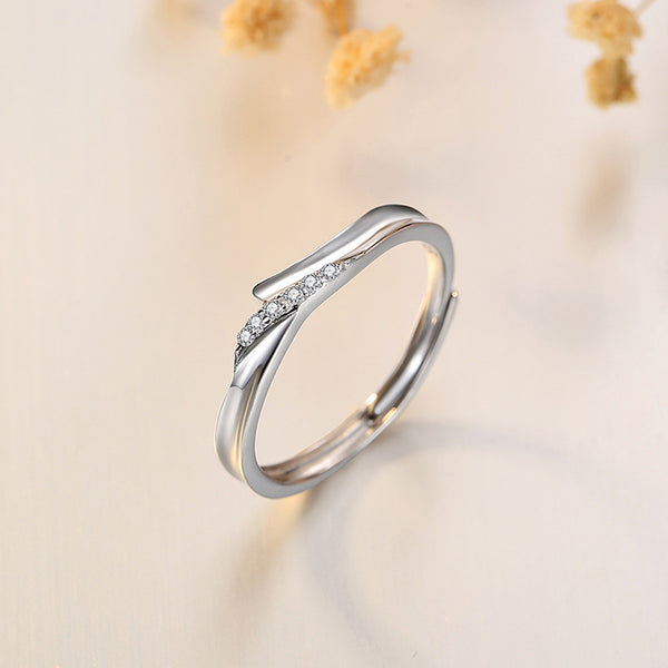 Mobius Strip Infinity Promise Couple Ring