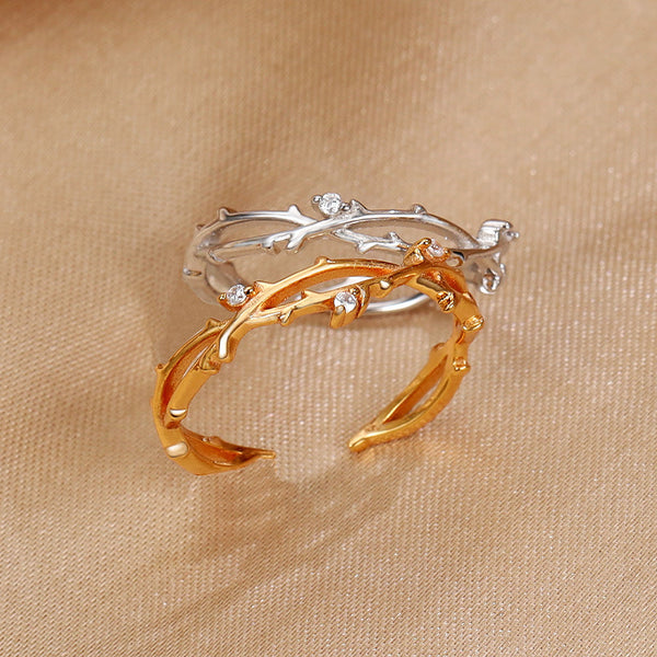 Delicate Twig Stacking Wedding Ring