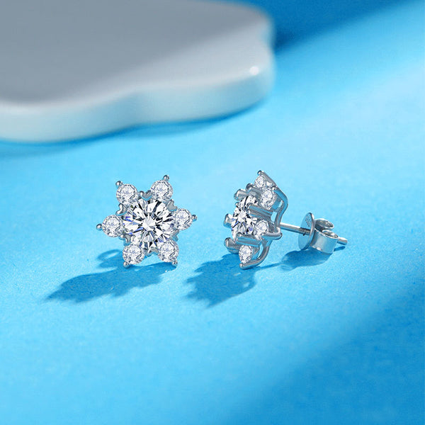 Moissanite Star of David Stud Earrings