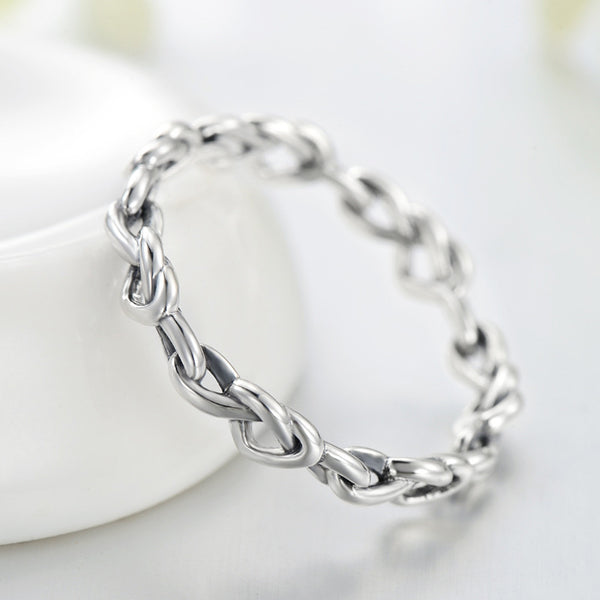 Heart Knot Stacking Band Ring