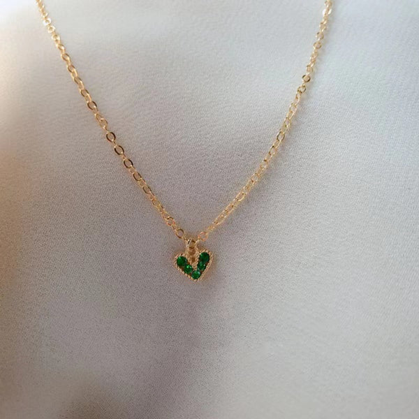 Green Heart Pendant Necklace