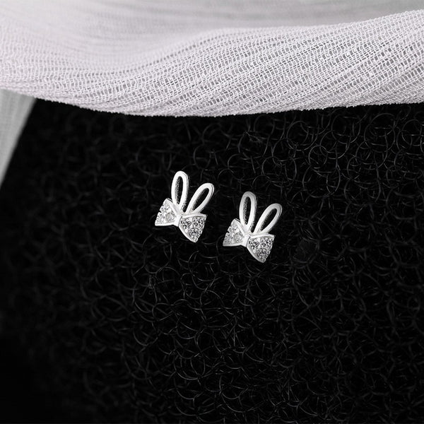 Cute Bowknot Bunny Stud Earrings