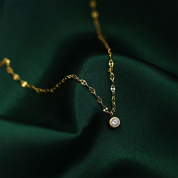 Solitaire Bubble Pendant Necklace