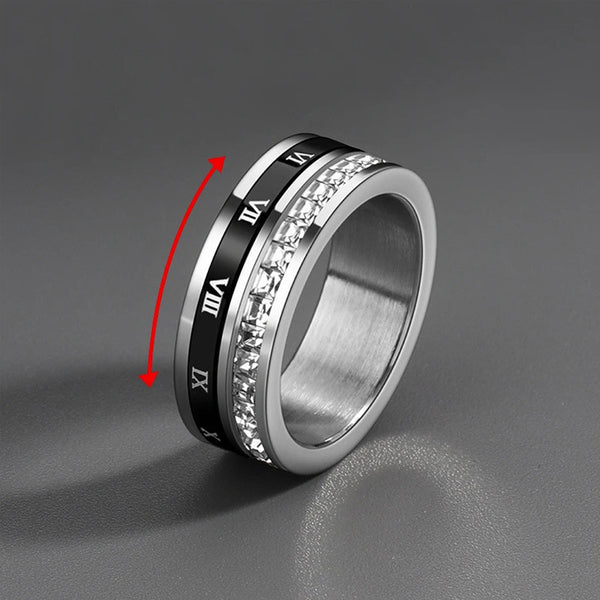 Roman Numeral Fidget Spinner Ring