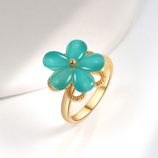 Flower Anxiety Fidget Spinner Ring