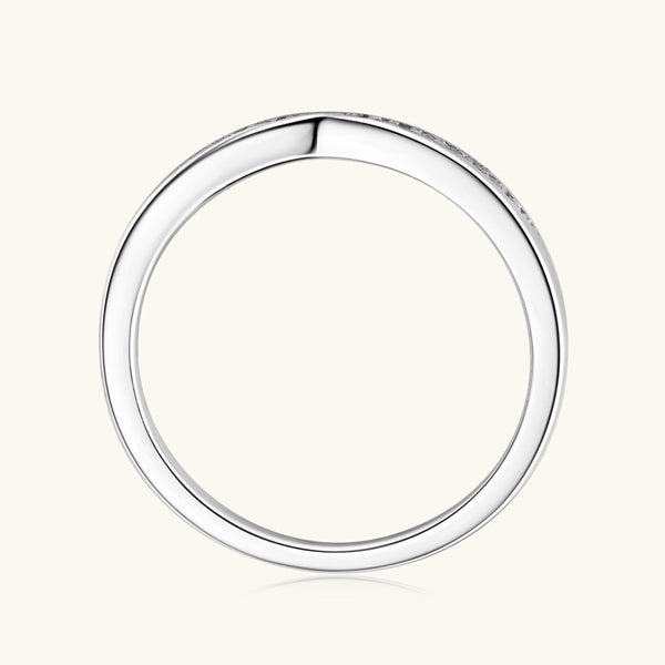 Moissanite Mobius Pave Wedding Ring