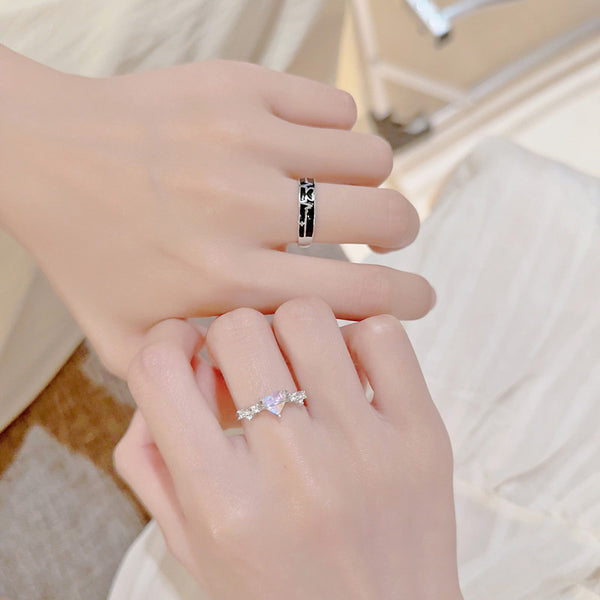 Heartbeat Heart Couple Ring