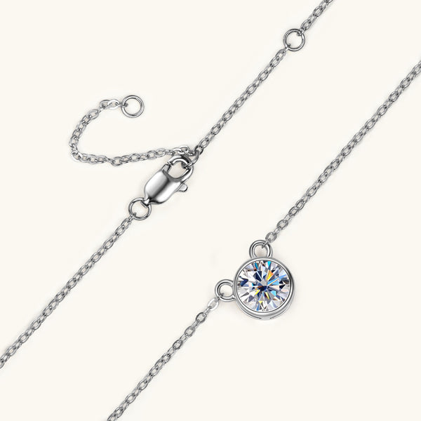 Solitaire Bubble Moissanite Necklace